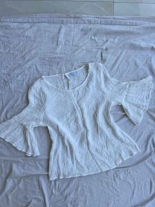 White Bell Sleeves Top