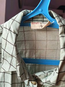 Women Check print Button Down Shirt