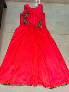 Elegant Pink Gown with Embellishments
