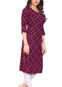 Elegant Maroon Printed Kurti (CU)