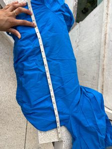 Vero Moda Blue Cut-out Bell Sleeve crop top