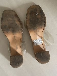 Transparent strip Heels