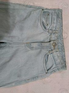 Ice Blue Denim Wide Leg