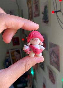 Strawberry Moo keychain