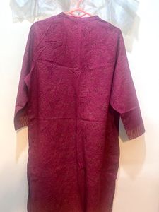 💖 Maroon Printed Kurta by Rangmanch