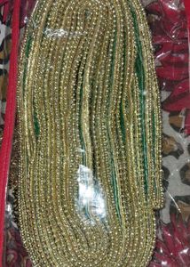 Embroidered Green Saree Border