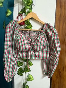 Checkered Crop Top