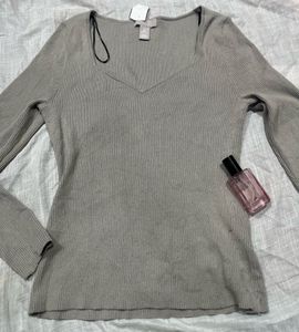 Sale 🚨H&amp;M Sweetheart Neck T-shirt ! Size -L