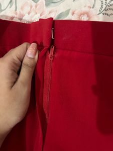 Red A-Line Skirt