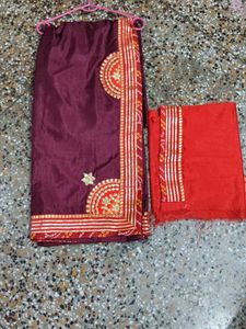 Elegant Maroon Saree