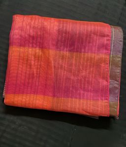 Pink Bengal Cotton  Sari