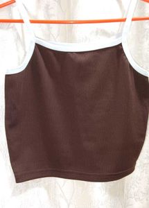 Brown Crop Top