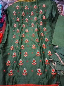 Beautiful All Over Embroidery Work Dress Metirial