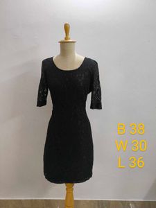 Black Lace Sheath Dress