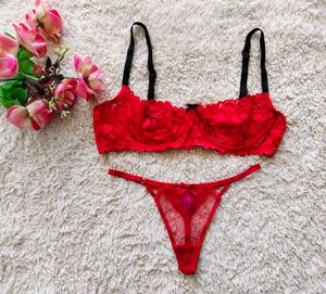 Red Lace Lingerie Set