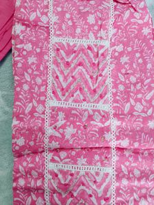 Pink Printed Kurta Set