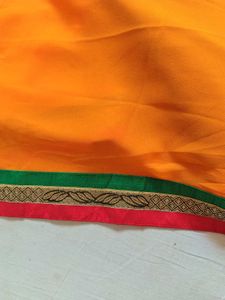 Elegant Orange Saree