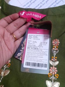 Olive Green Embroidered Top