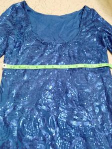 Blue Sequin Party Dress