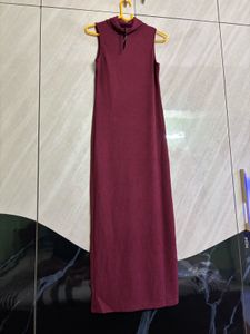 Shein Maroon Bodycon Dress