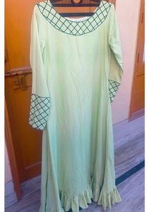 Mint Green Embroidered Maxi Dress