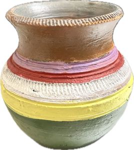 Hand-Painted Decorative Pot
