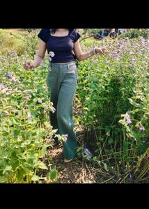 Green Wide Leg Pants