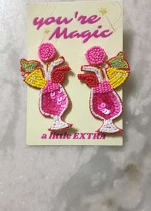 Tropical Cocktail Beaded Earrings