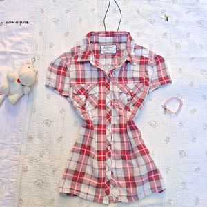 2000s fitted Plaid Shirt