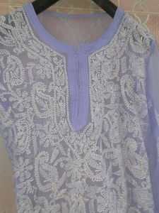 Beautiful Lavender Lukhnow Kurti