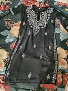 Black Chikankari Suit