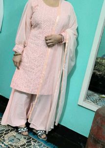 Peach Embroidered Salwar Kameez