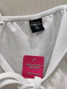 Cute White Tie-Front Tank Top