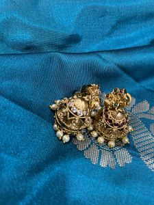 Antique Gold Necklace &amp; Earring Set