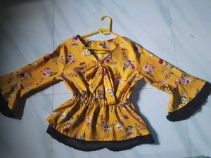Floral Print Peplum Top