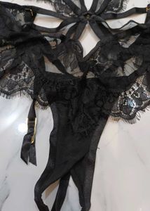 Black Lace Lingerie Set 38 to 40