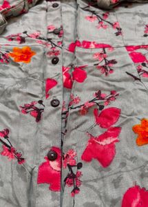 Max Unused Floral Shirt Dress