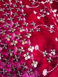 Sequin Gold Embroidered Velvet Dupatta