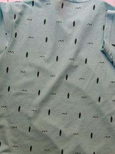 Surf Pattern Polo Shirt - Light Blue