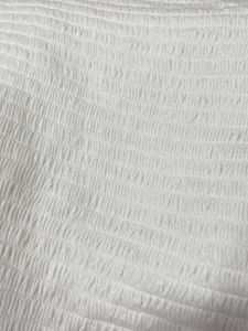 White top with organza sleeves