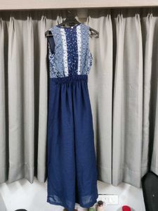 Blue Printed Jumpsuit