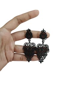 Elegant Black Dangle Earrings