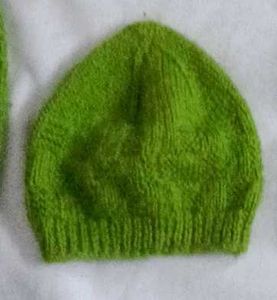 Cute Green Knitted Baby Outfit