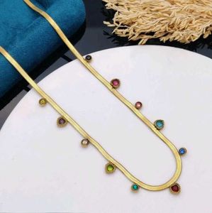 Clouded Gems Colorful Antiturnish Necklace