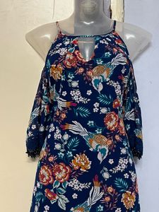 Pintrest Floral Cold Shoulder Dress