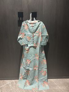 Sky Blue Pure Cotton Kurti