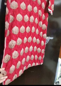 Red Printed Kurti For Girl Or Woman 38 Bust