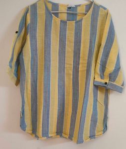Stylish Striped Linen Top🌼🍃