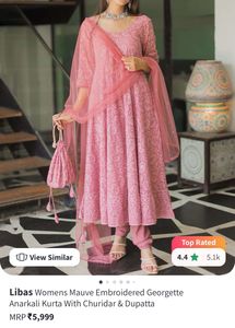 Elegant Pink Embroidered Anarkali Suit