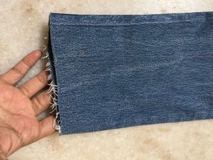 Blue Tornleg Jean Pant